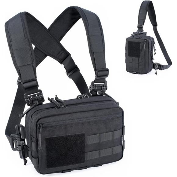 Men's Tactical Chest Rig Bag Concealed Carry Pack Molle Pouch - Picture 1 of 7